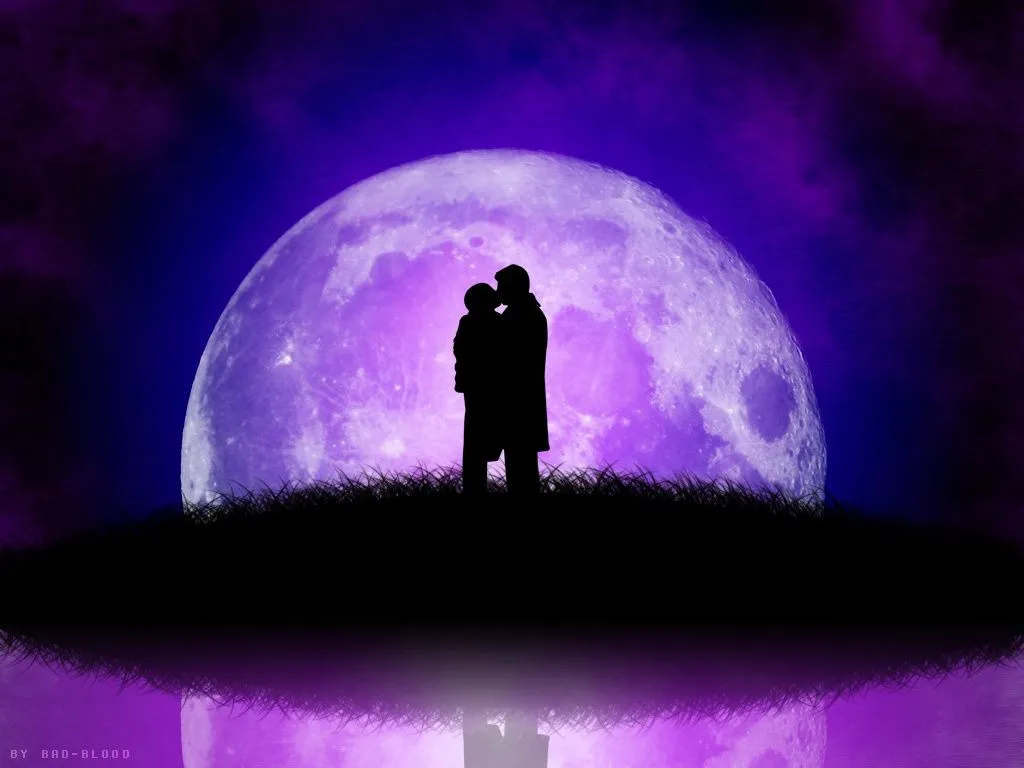 Wallpaper de Imágenes de Amor Bajo la Luna | Poemas y Corazones