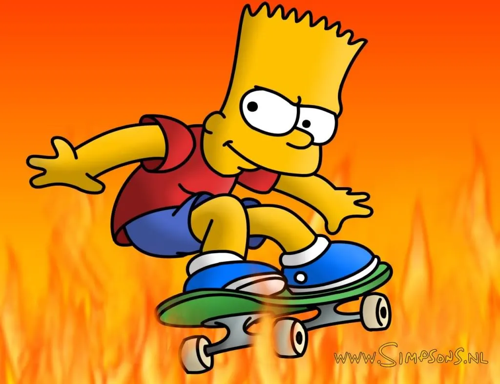 Wallpapers For > Bart Simpson Skateboarding Wallpaper