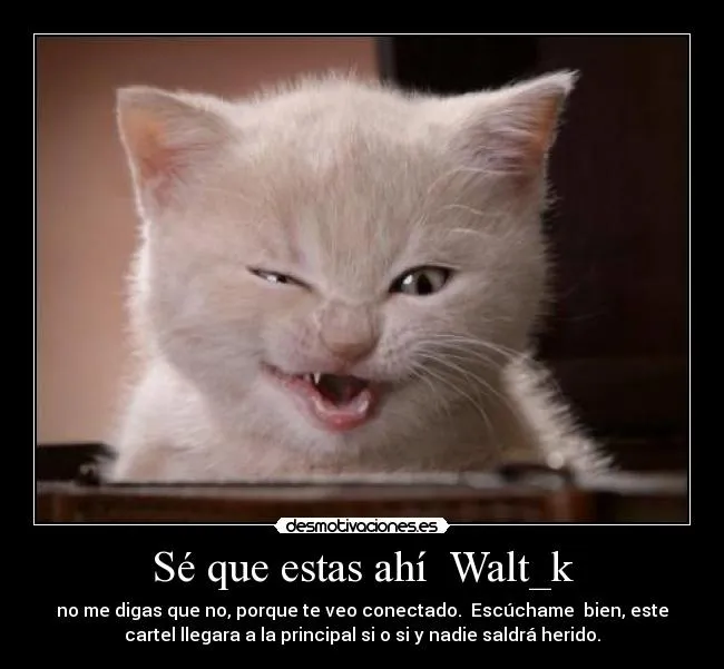 Sé que estas ahí Walt_k | Desmotivaciones