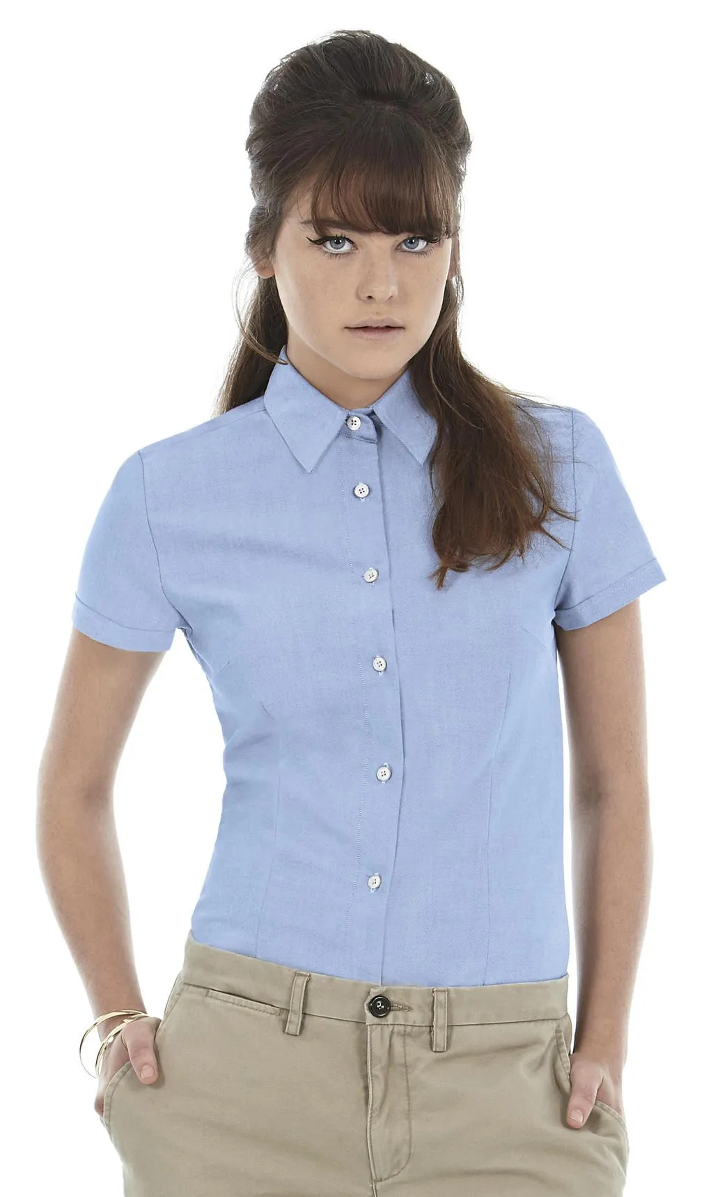 Welcome to Falk&Ross | Camisa Oxford manga corta mujer