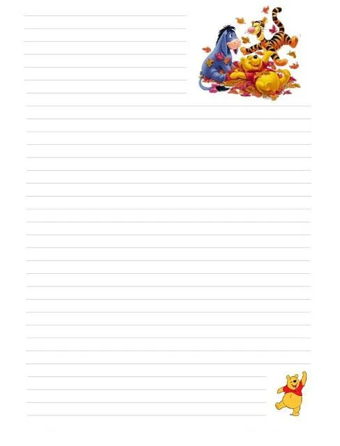 Whini The Pooh: PAPEL DE CARTA INFANTIL PARA NIÑOS DE WINNIE THE ...