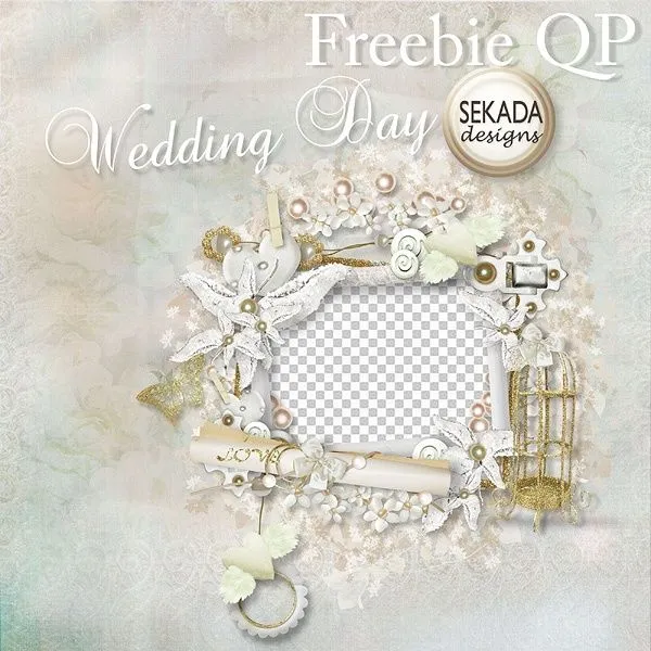 White gold birdcage wedding photo frame png Free psd in Photoshop ...