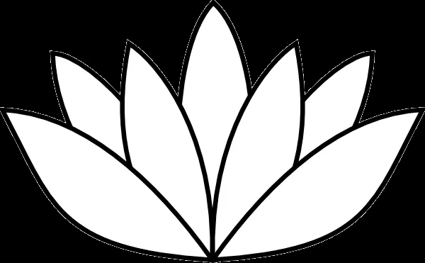 White Lotus Flower clip art - vector clip art online, royalty free ...