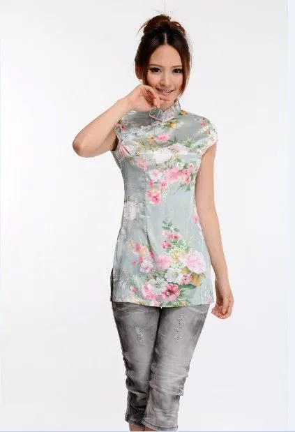 Wholesale Ladies Blouses - Buy Chinese Traditional Blouse Silk ...