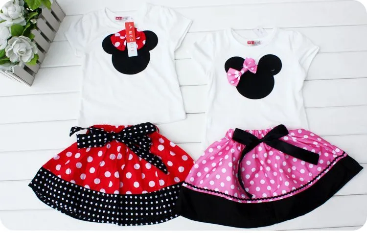 Wholesale Minny Mouse - Buy Cute Baby Girl Suit/White Top with ...