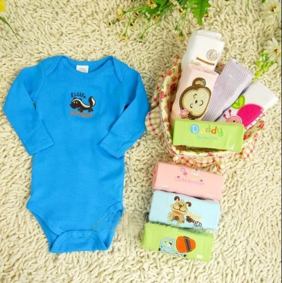 Wholesale Newborn Infant Long Sleeve Bodysuit Jumpsuits Baby One ...