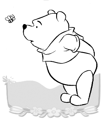 WINNIE POOH BLANCO Y NEGRO - Imagui