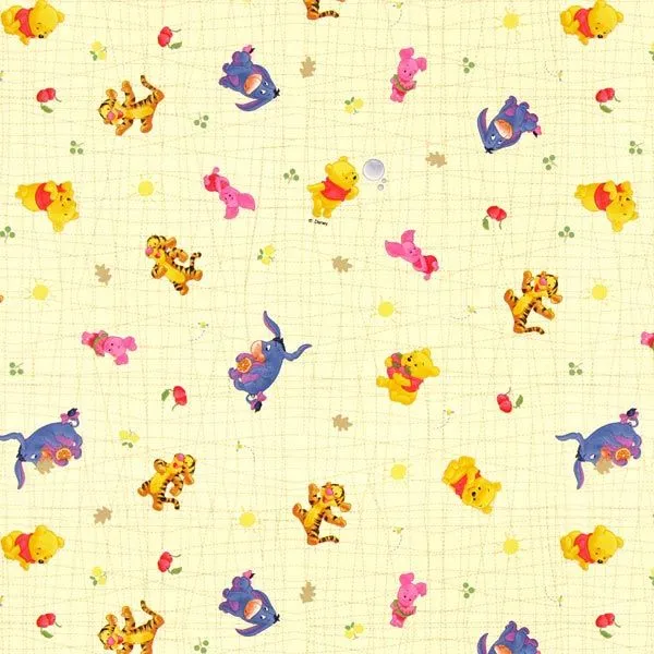 Winnie Pooh Babies 1 - Disney Fabrics - Children's Fabrics