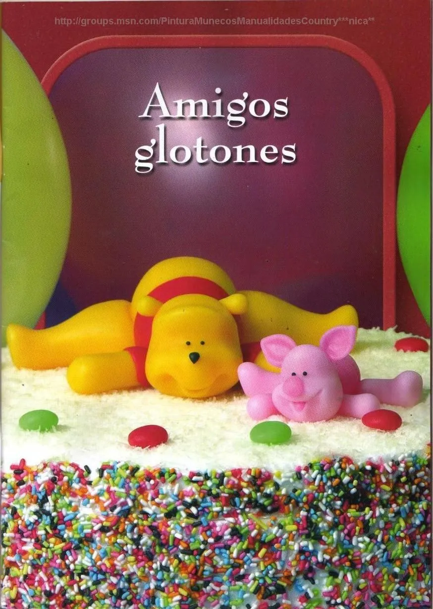 Winnie Pooh y piglet en porcelana fria : manualiteca