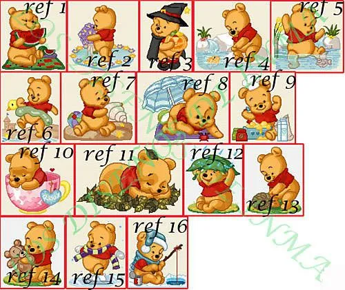 Winnie de Pooh punto cruz - Imagui