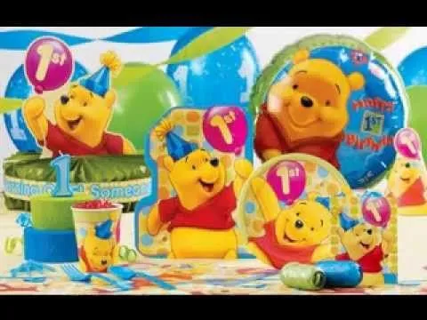 Winnie the pooh baby shower decorations - YouTube