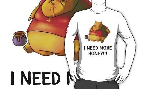 Winnie the pooh is fat" T-Shirts & Hoodies by falcon333 | Redbubble