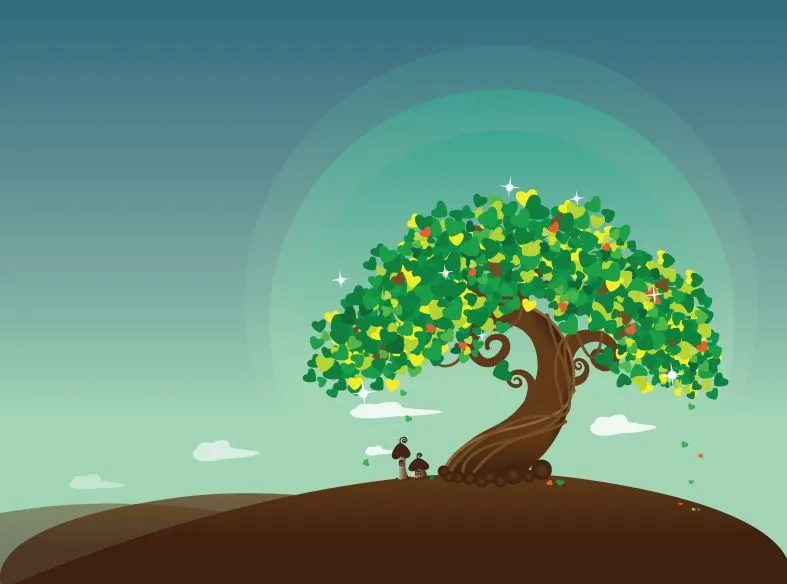 Wish Tree Vector Illustration | Free Vector Graphics | All Free ...