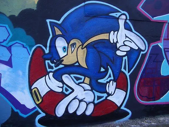 World street graffiti - Sonic the hedgehog" by grafhunter | Redbubble