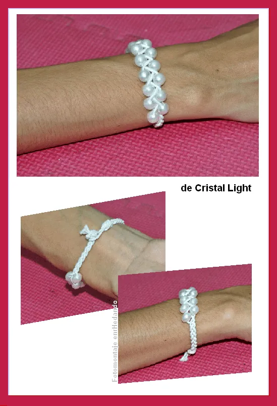 ZONA DE MANUALIDADES: Pulsera con perlas trenzada