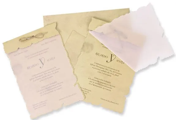 www.cosas43.es: Invitaciones de boda. Colección Esencia