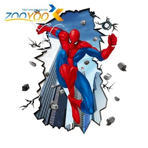 Xl del hombre araña pegatinas zooyoo arte extraíble PVC pegatinas ...