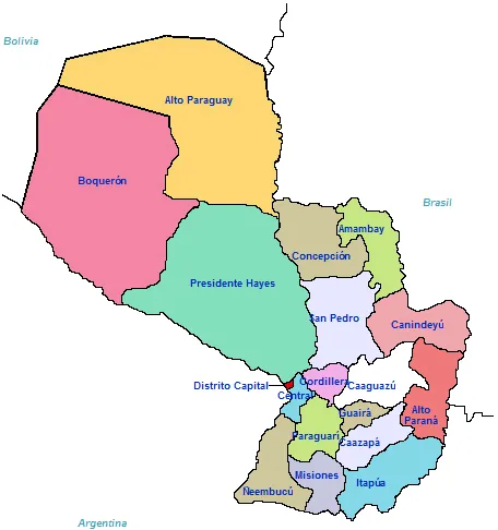 XO como Recurso de Aprendizaje: Departamentos del Paraguay