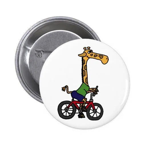 XX dibujo animado divertido de la bicicleta del mo Pins | Zazzle