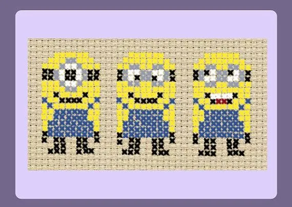 Yellow Minions Cross Stitch Pattern (Instant Download)