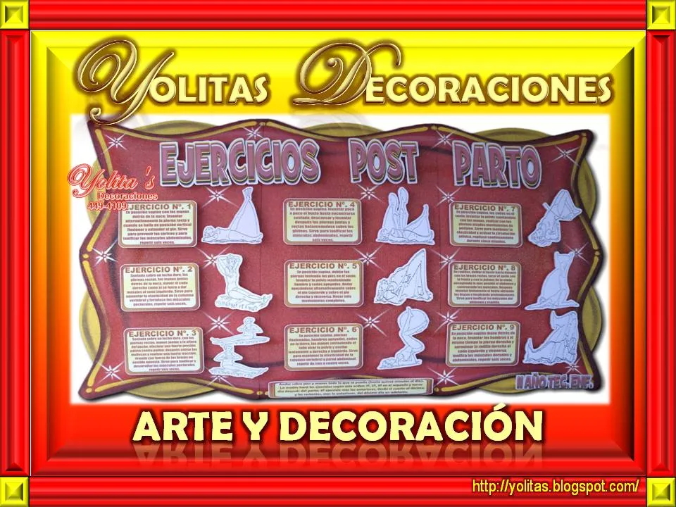 Yolitas Decoraciones: Ejercicios PostParto Periodico Mural