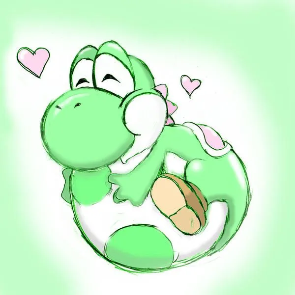 Yoshi and egg by shiroiwolf on DeviantArt