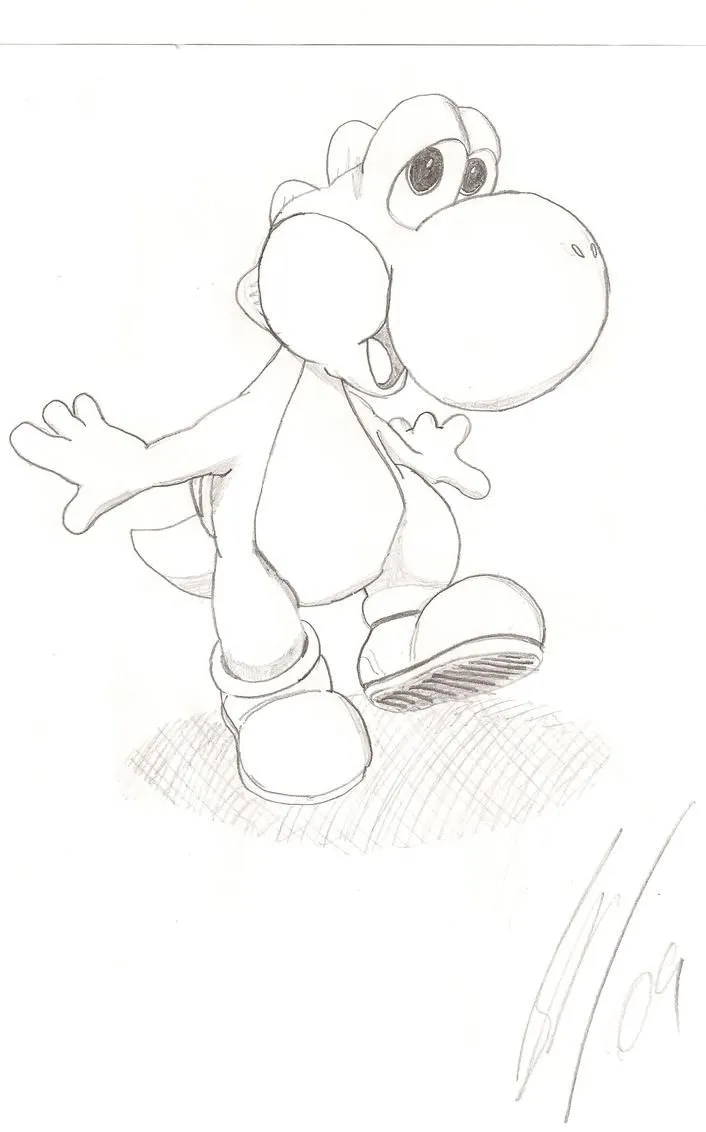 Yoshi para colorear - Dibujos para colorear - IMAGIXS