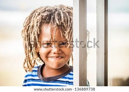 Young African Boy With Rasta Dreadlocks Standing Against A Glass ...