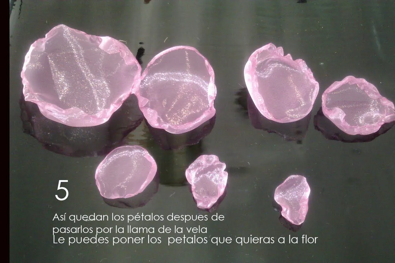 Yurancha: Tutorial flores de tela de organza