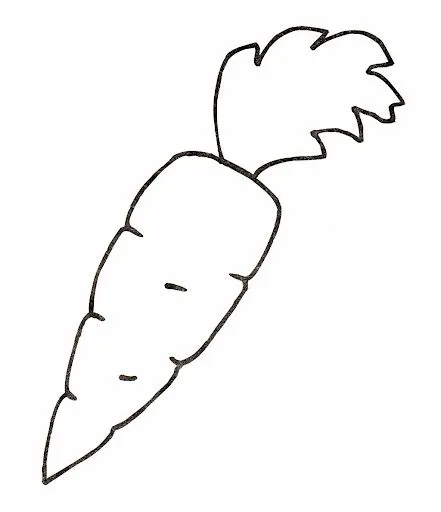 Zanahoria para colorear infantil - Imagui