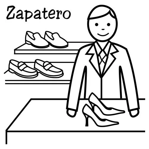 Zapatero para colorear - Imagui