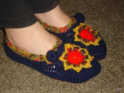 Como hacer zapatos en crochet para adultos - Imagui