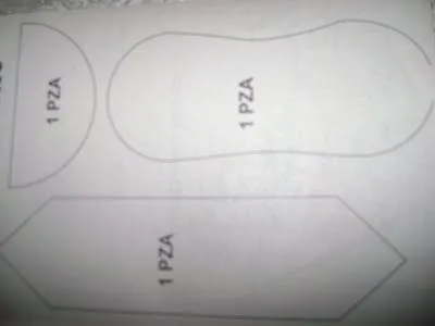 instrucciones moldes del zapatito