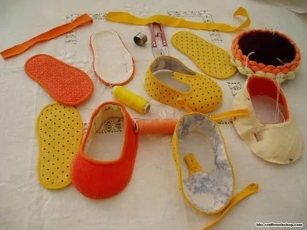 Como hacer zapatitos para bebes con moldes