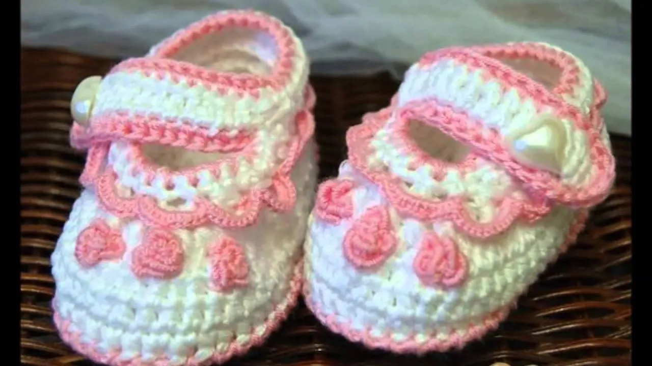 zapatitos a crochet - YouTube