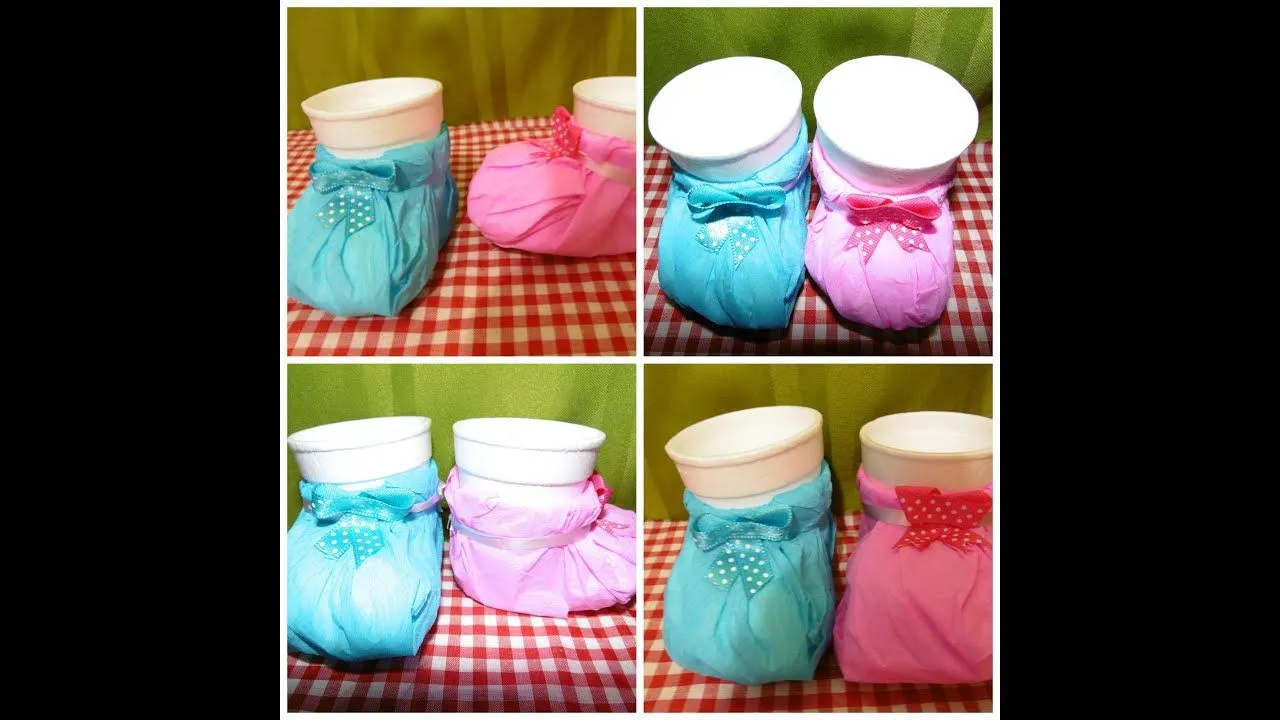 como hacer zapatitos dulceros para baby shower facil-centro de ...