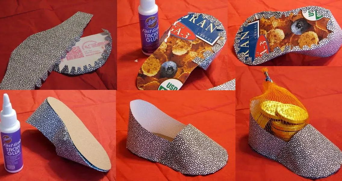 COMO HACER ZAPATO DE CARTON (