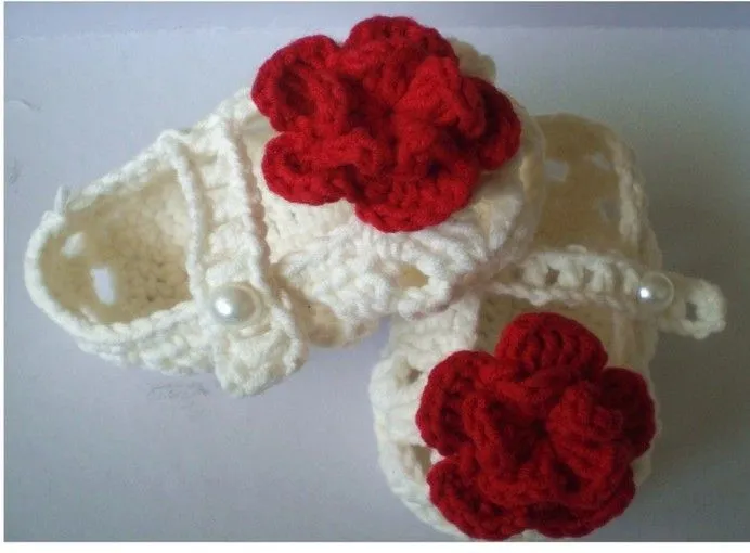 Zapatos bordados para bebés - Imagui