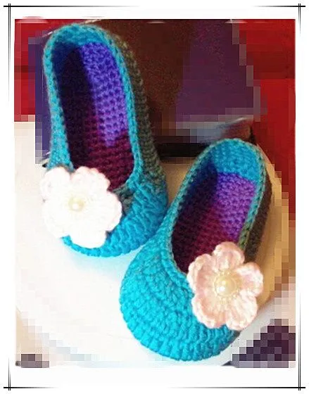 Zapatos bordados para bebés - Imagui