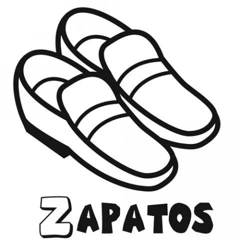 de zapatos para colorear con los niños