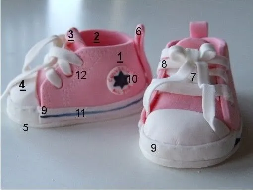 Zapatos foami para baby shower - Imagui