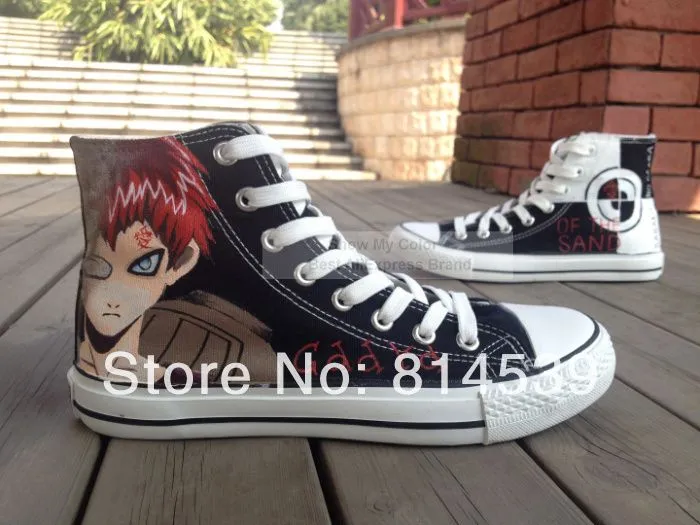 Zapatos de lona Naruto Gaara of The arena Anime High Top de lona ...