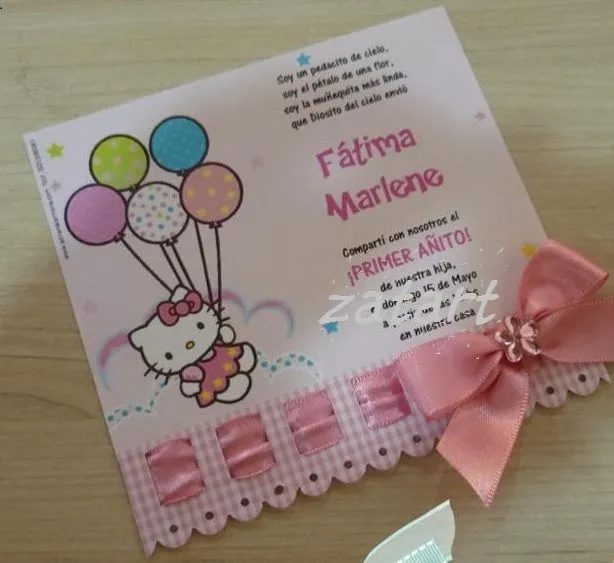 zatart: Cumpleaños número uno de Fátima alusivo a Hello kitty!