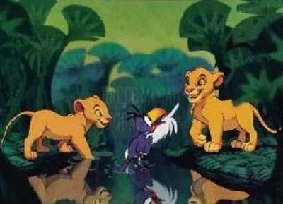  ... zazu pues yo nunca he visto un rey leon que no tenga mechon simba