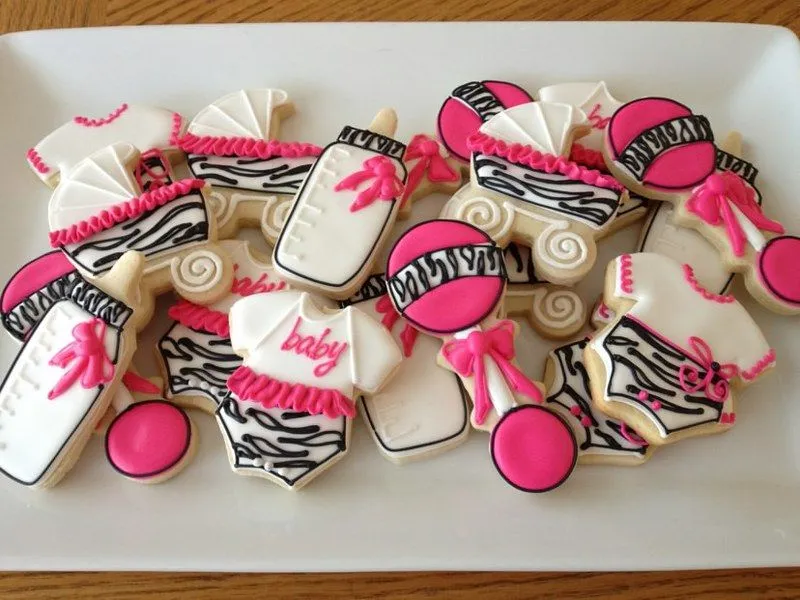 Zebra print baby shower cookies | Flickr - Photo Sharing!