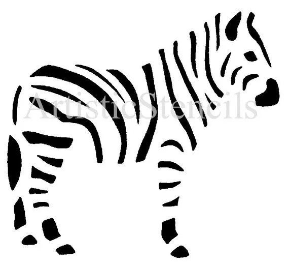 Zebra Stencil by ArtisticStencils on Etsy