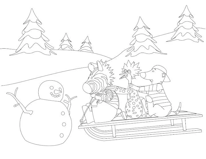 zigby the zebra Colouring Pages