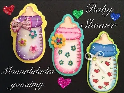 Imágenes de fomi para baby shower en biberones - Imagui