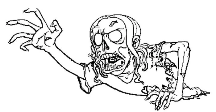 The Scream Of The Zombie Coloring Pages | Zombie coloring | Pinterest