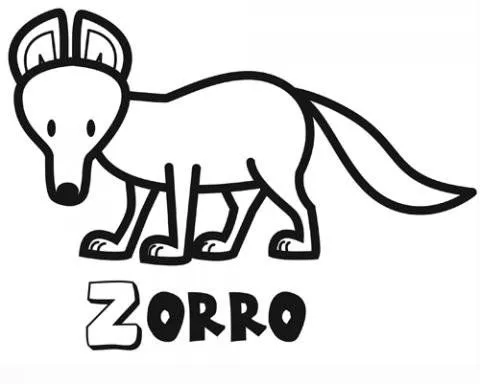 Zorro: Dibujos para colorear